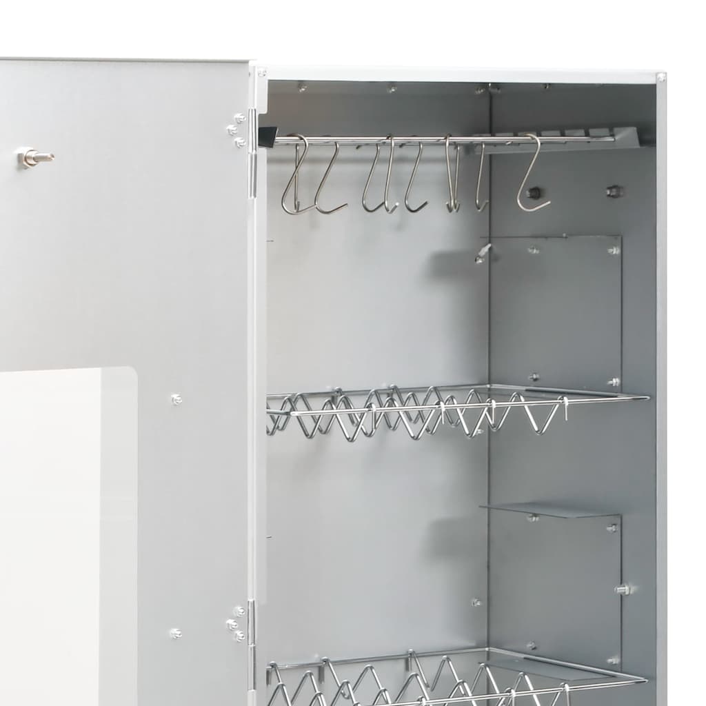 vidaXL Καπνιστήριο Μπάρμπεκιου με Σύστημα Κρύου Καπνού Γαλβαν. Χάλυβας