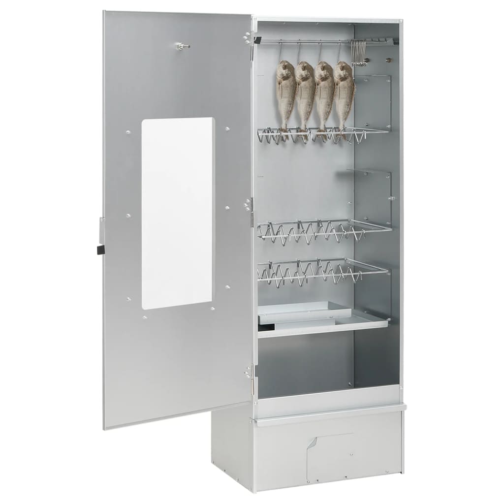 vidaXL Καπνιστήριο Μπάρμπεκιου με Σύστημα Κρύου Καπνού Γαλβαν. Χάλυβας