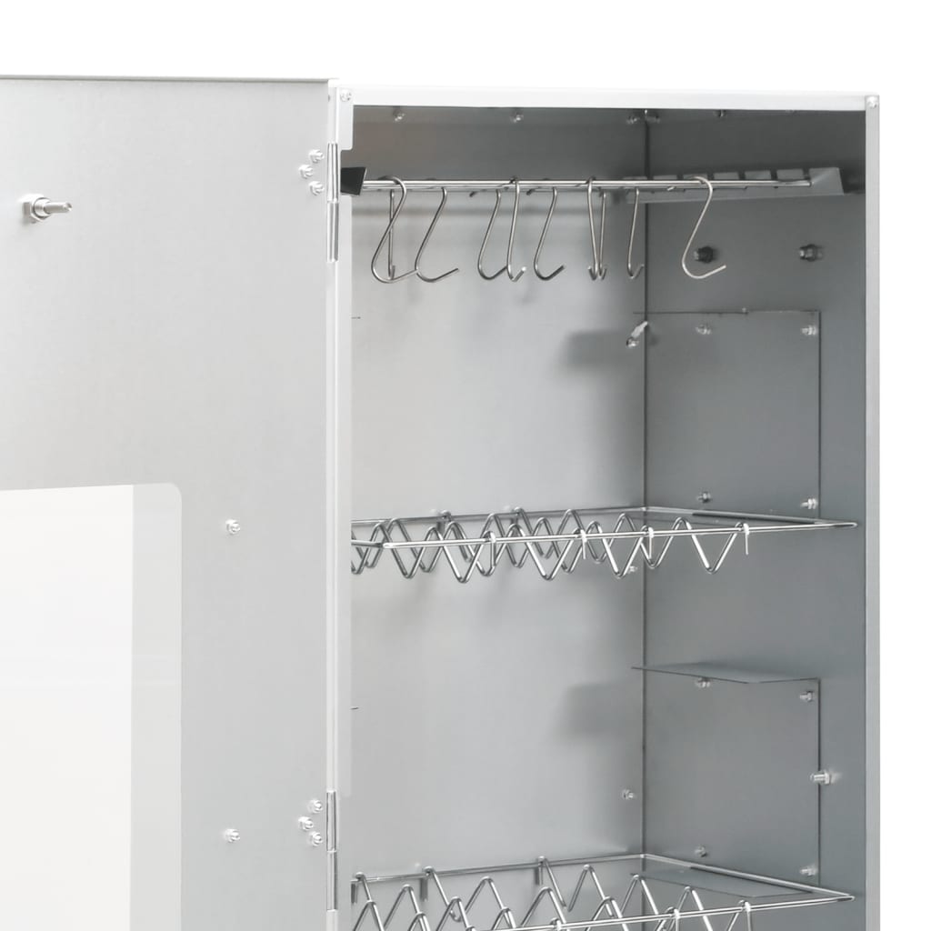 vidaXL Καπνιστήριο Μπάρμπεκιου με Σύστημα Κρύου Καπνού Γαλβαν. Χάλυβας