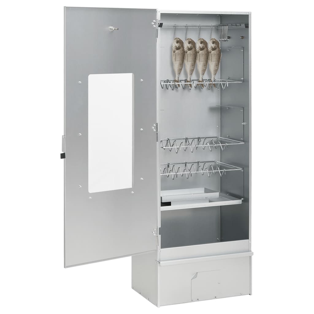 vidaXL Καπνιστήριο Μπάρμπεκιου με Σύστημα Κρύου Καπνού Γαλβαν. Χάλυβας