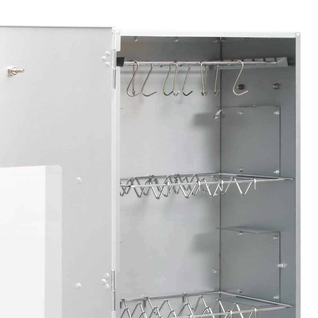 vidaXL Καπνιστήριο Μπάρμπεκιου με Σύστημα Κρύου Καπνού Γαλβαν. Χάλυβας