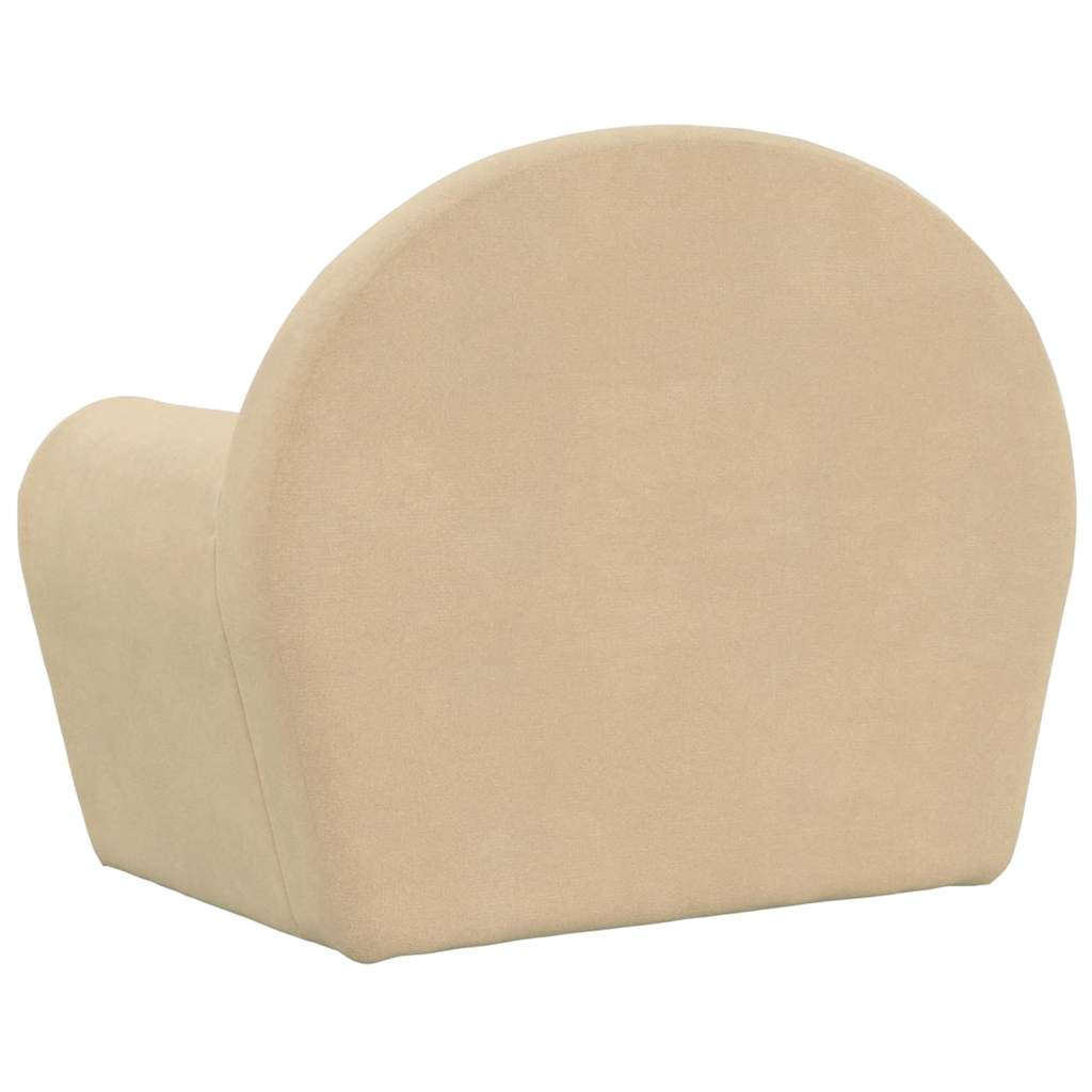 vidaXL Παιδικός καναπές Cream Soft Plush