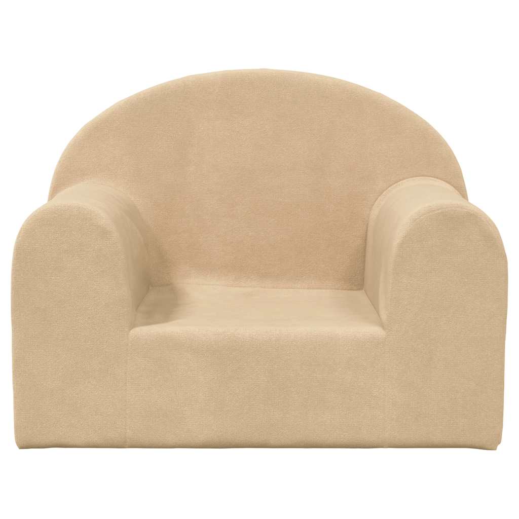 vidaXL Παιδικός καναπές Cream Soft Plush
