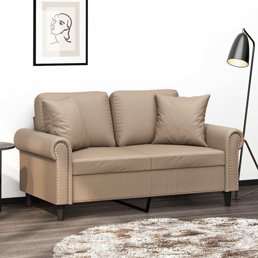 vidaXL 2-seater Sofa 2-θέσιο Καπουτσίνο 2-Seater