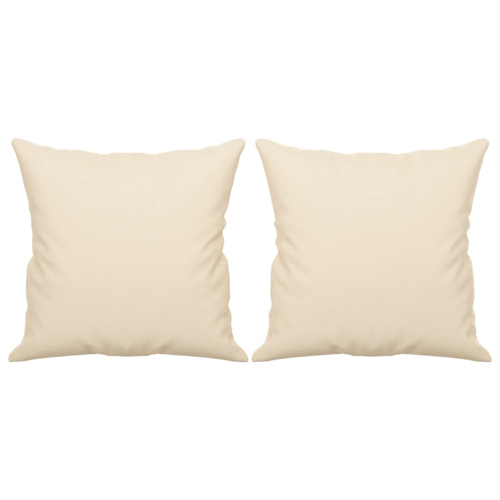 vidaXL Καναπές Τριθέσιος Beige 180 εκ. από Μικροΐνες με Μαξιλάρια