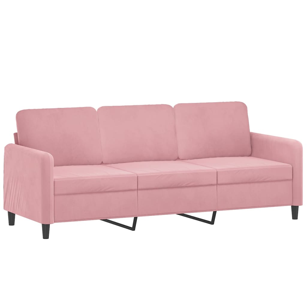 vidaXL Σαλόνι Σετ 2 Τεμαχίων Ροζ από Βελούδο με Μαξιλάρια