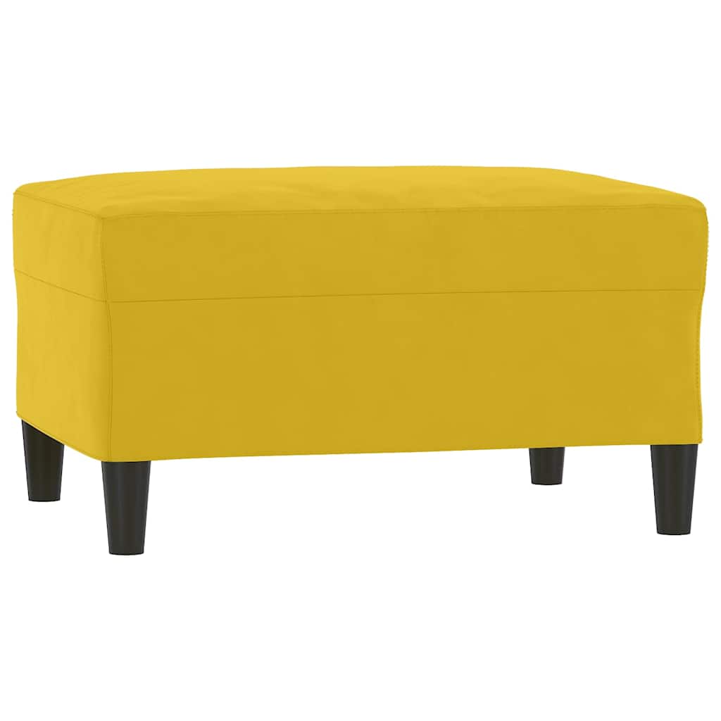 vidaXL Σαλόνι Σετ 3 Τεμαχίων Κίτρινο από Βελούδο με Μαξιλάρια