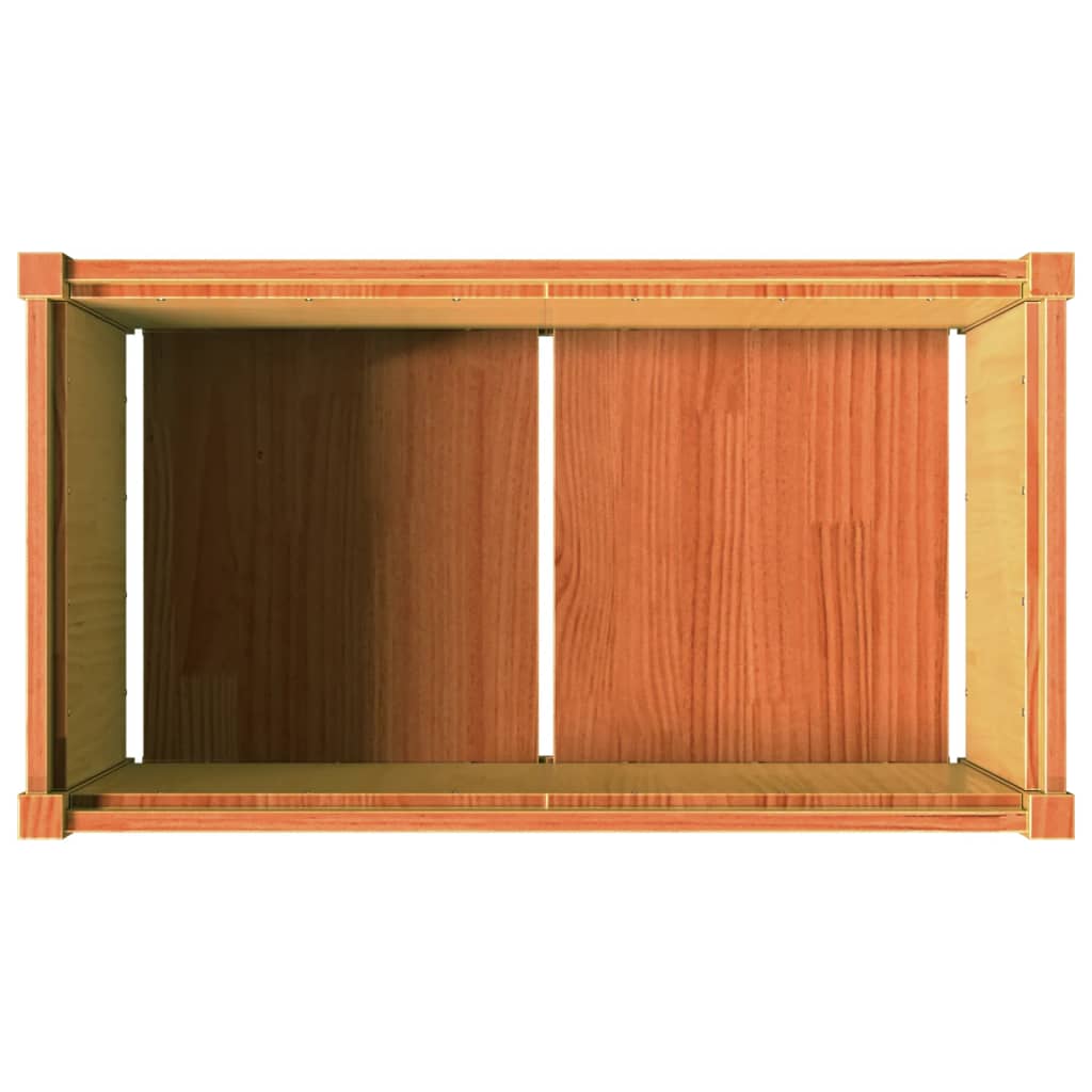 vidaXL Ζαρντινιέρες 2 τεμ. Καφέ Κεριού από Μασίφ Ξύλο Πεύκου