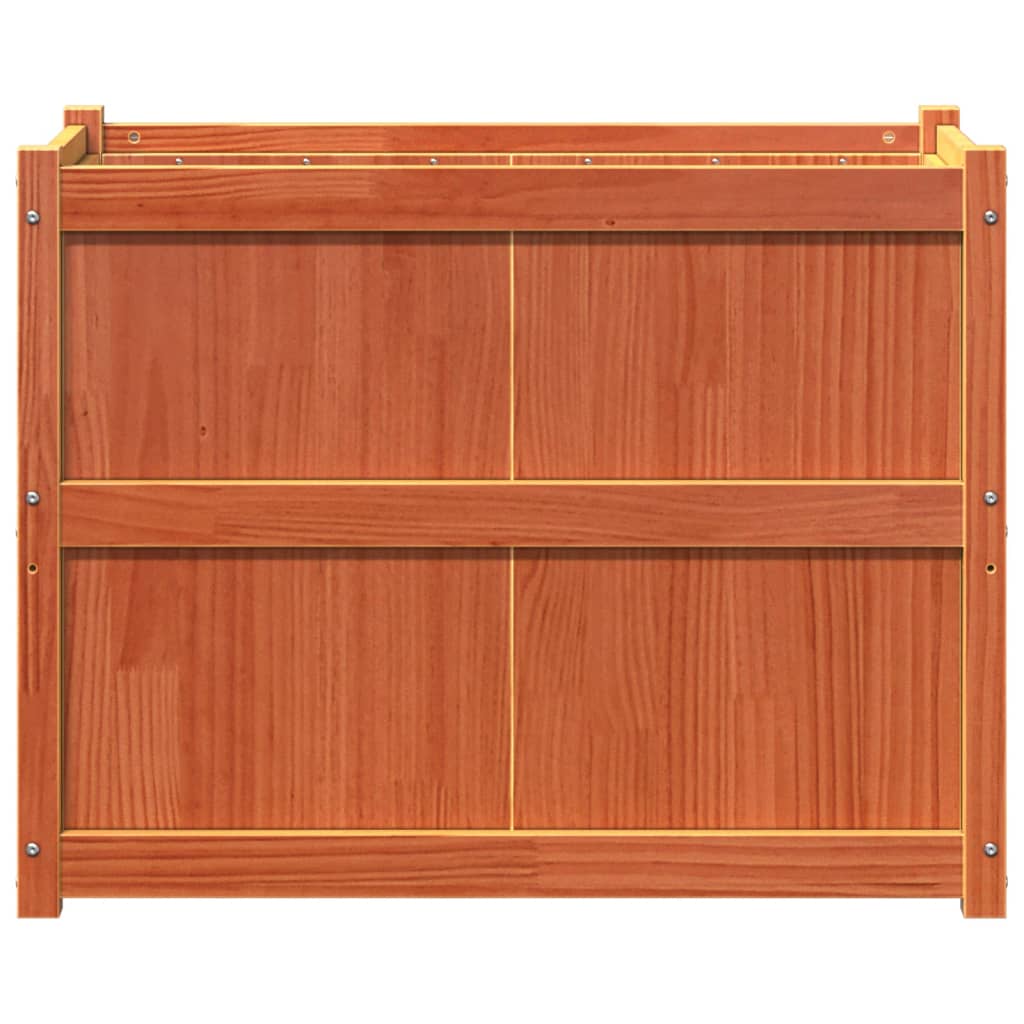 vidaXL Ζαρντινιέρα Καφέ Κεριού 90 x 50 x 70 εκ. από Μασίφ Ξύλο Πεύκου