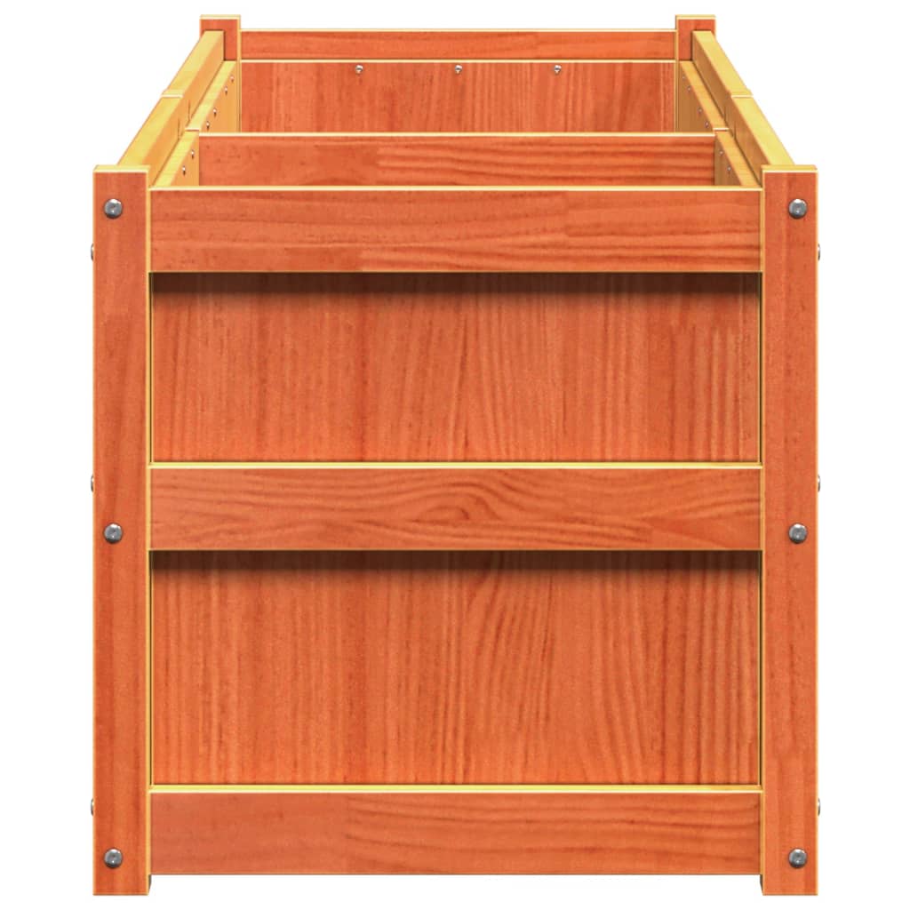 vidaXL Ζαρντινιέρα Καφέ Κεριού 90 x 50 x 70 εκ. από Μασίφ Ξύλο Πεύκου