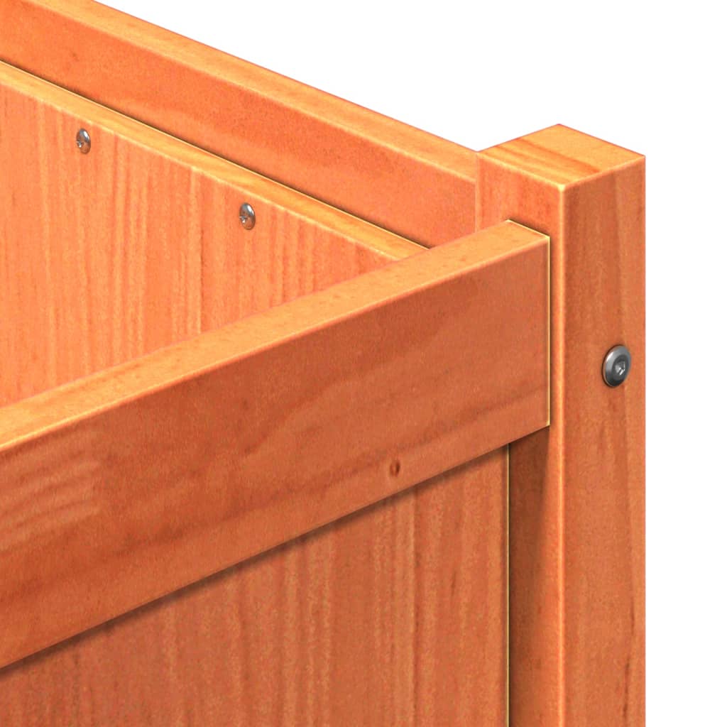 vidaXL Ζαρντινιέρα Καφέ Κεριού 90 x 50 x 70 εκ. από Μασίφ Ξύλο Πεύκου