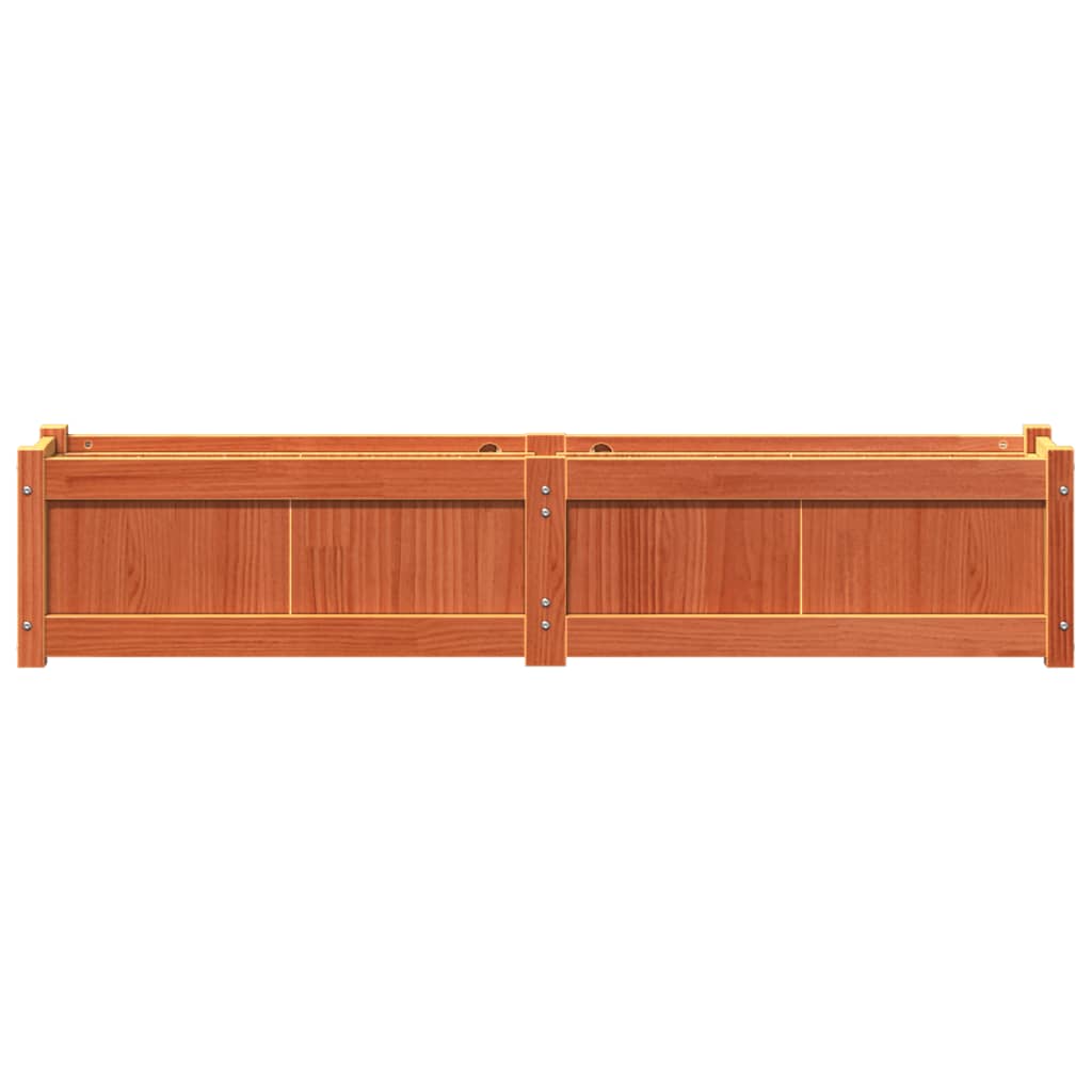 vidaXL Ζαρντινιέρες 2 τεμ. Καφέ Κεριού από Μασίφ Ξύλο Πεύκου