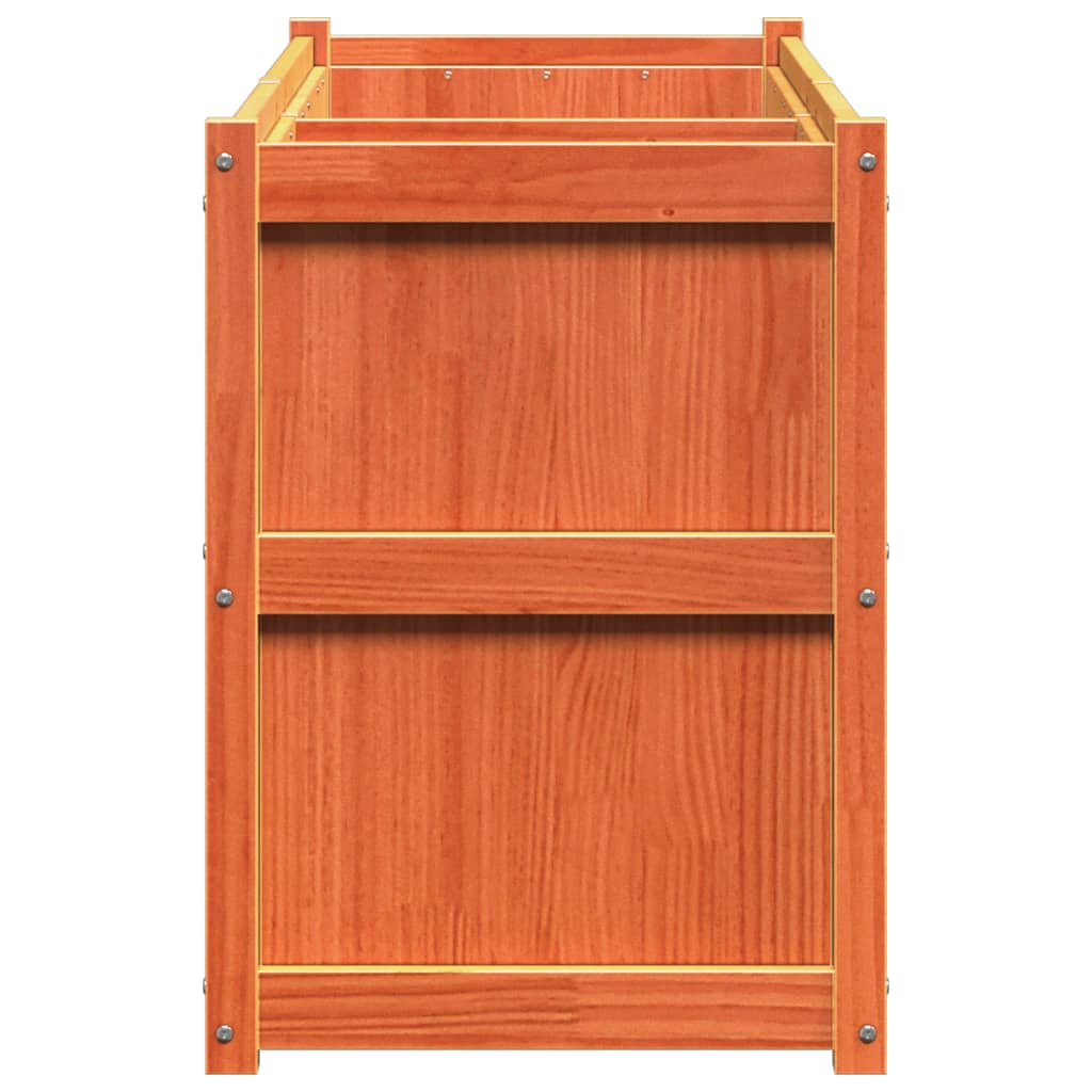 vidaXL Ζαρντινιέρα Καφέ Κεριού 150 x 50 x 70 εκ. από Μασίφ Ξύλο Πεύκου