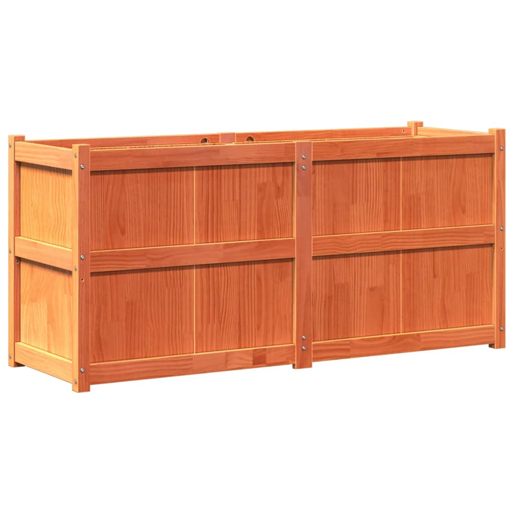 vidaXL Ζαρντινιέρα Καφέ Κεριού 150 x 50 x 70 εκ. από Μασίφ Ξύλο Πεύκου
