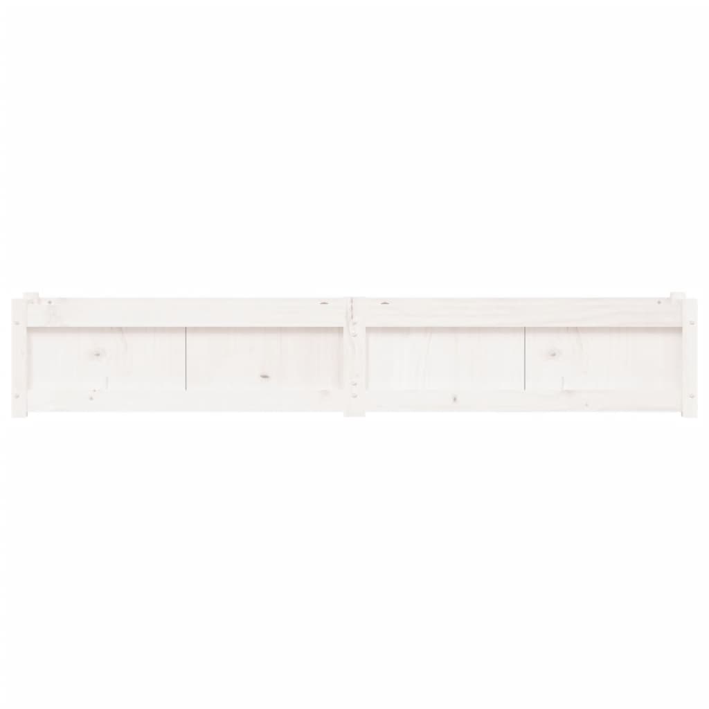vidaXL Ζαρντινιέρα Λευκή 180 x 31 x 31 εκ. από Μασίφ Ξύλο Πεύκου