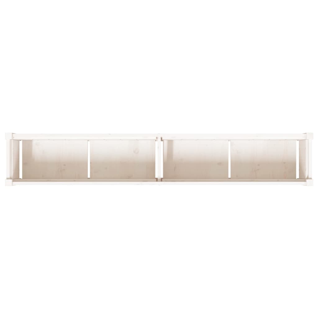 vidaXL Ζαρντινιέρα Λευκή 180 x 31 x 31 εκ. από Μασίφ Ξύλο Πεύκου