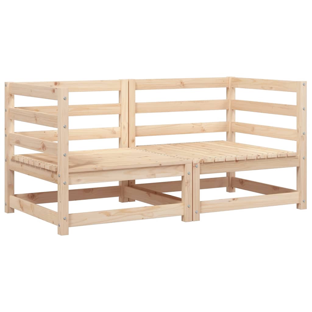 vidaXL Καναπέδες Κήπου Γωνιακοί 2 Τεμ. 70x70x67 εκ. Μασίφ Ξύλο Πεύκου