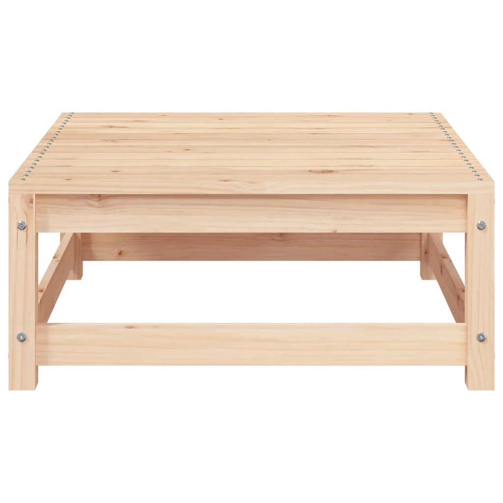 vidaXL Καναπές Κήπου Χωρίς Μπράτσα με Υποπόδιο από Μασίφ Ξύλο Πεύκου