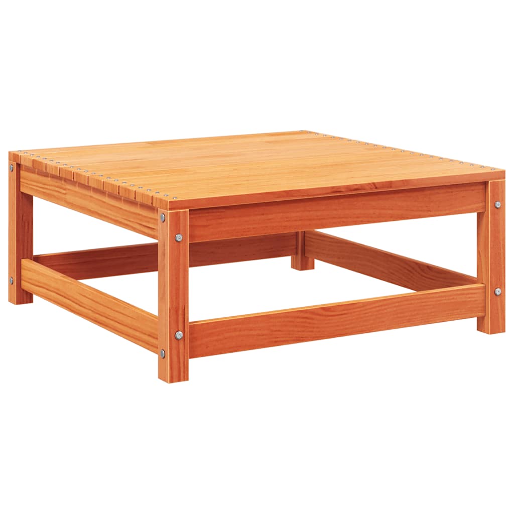 vidaXL Καναπές Κήπου Διθέσιος με Υποπόδιο από Μασίφ Ξύλο Πεύκου