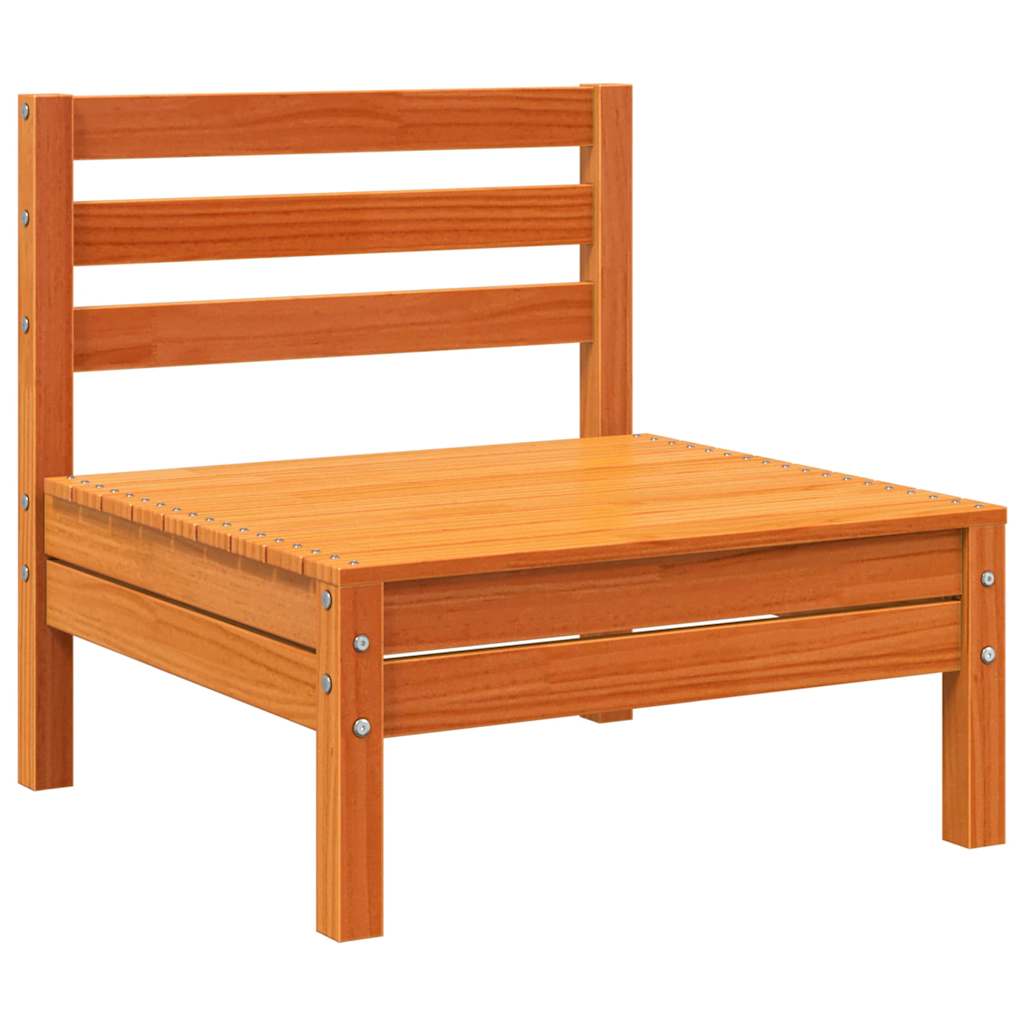 vidaXL Καναπές Κήπου Χωρίς Μπράτσα 4 τεμ. Καφέ Κεριού Μασίφ Πεύκο