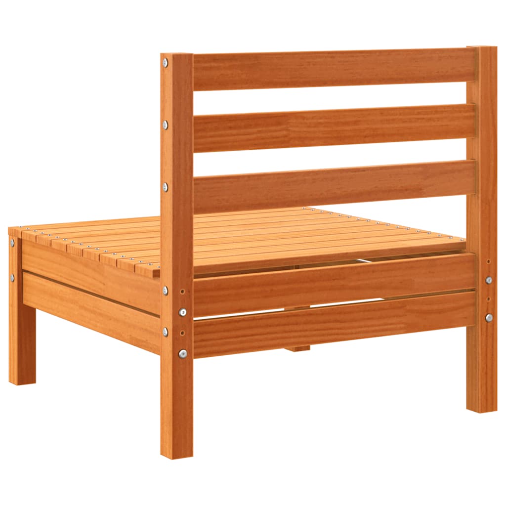 vidaXL Καναπές Κήπου Χωρίς Μπράτσα 4 τεμ. Καφέ Κεριού Μασίφ Πεύκο