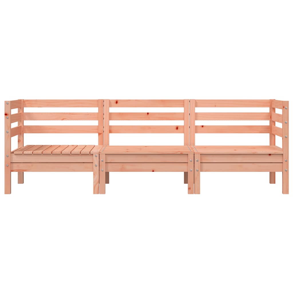 vidaXL Corner Sofa 3-θέσιο Solid Douglas Wood Natural Douglas 3-Seater