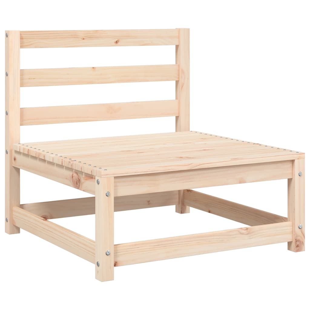 vidaXL Καναπές Κήπου Χωρίς Μπράτσα από Μασίφ Ξύλο Πεύκου με Μαξιλάρια