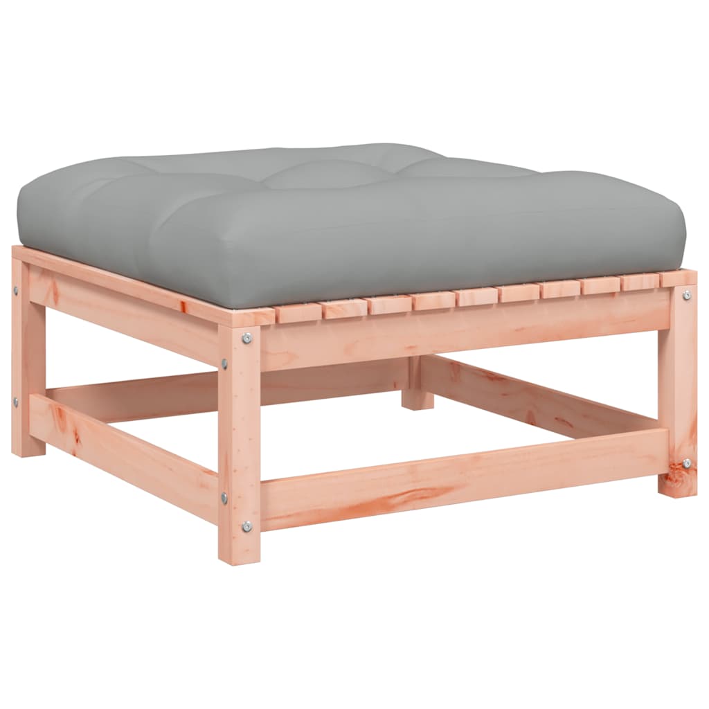 vidaXL Υποπόδιο Κήπου με Μαξιλάρι από Μασίφ Ξύλο Ψευδοτσούγκας