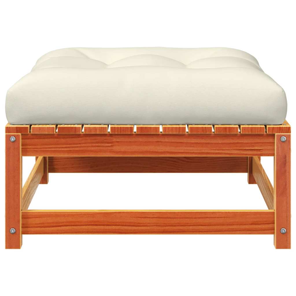 vidaXL Καναπές Κήπου Χωρίς Μπράτσα με Μαξιλάρια και Υποπόδιο