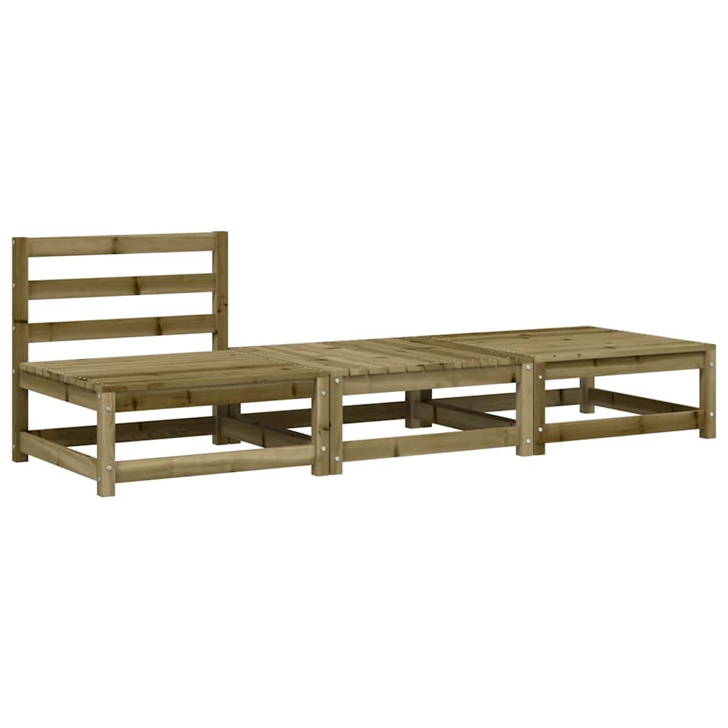 vidaXL Καναπές Κήπου Χωρίς Μπράτσα με Μαξιλάρια και Υποπόδια