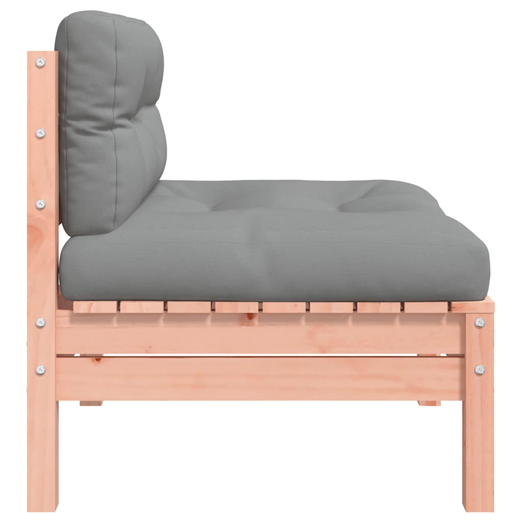 vidaXL Καναπέδες Κήπου Χωρίς Μπράτσα 2τεμ Μασίφ Ψευδοτσούγκα+Μαξιλάρια