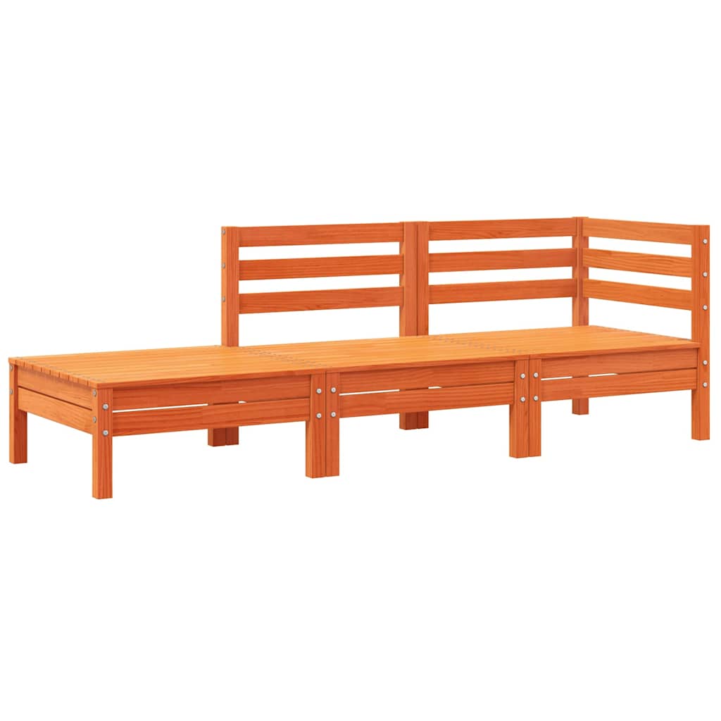 vidaXL Καναπές Κήπου Τριθέσιος με Μαξιλάρια και Υποπόδιο