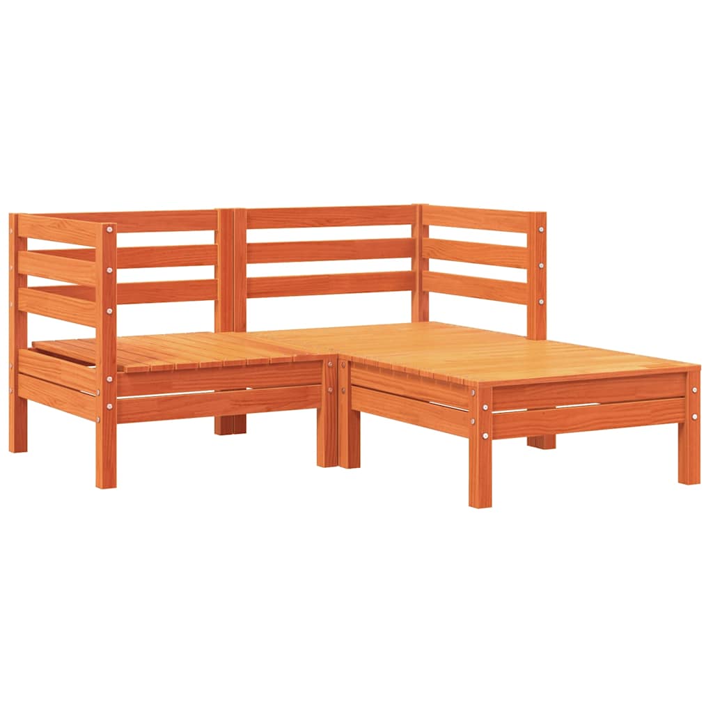 vidaXL Καναπές Κήπου Διθέσιος με Μαξιλάρια και Υποπόδιο