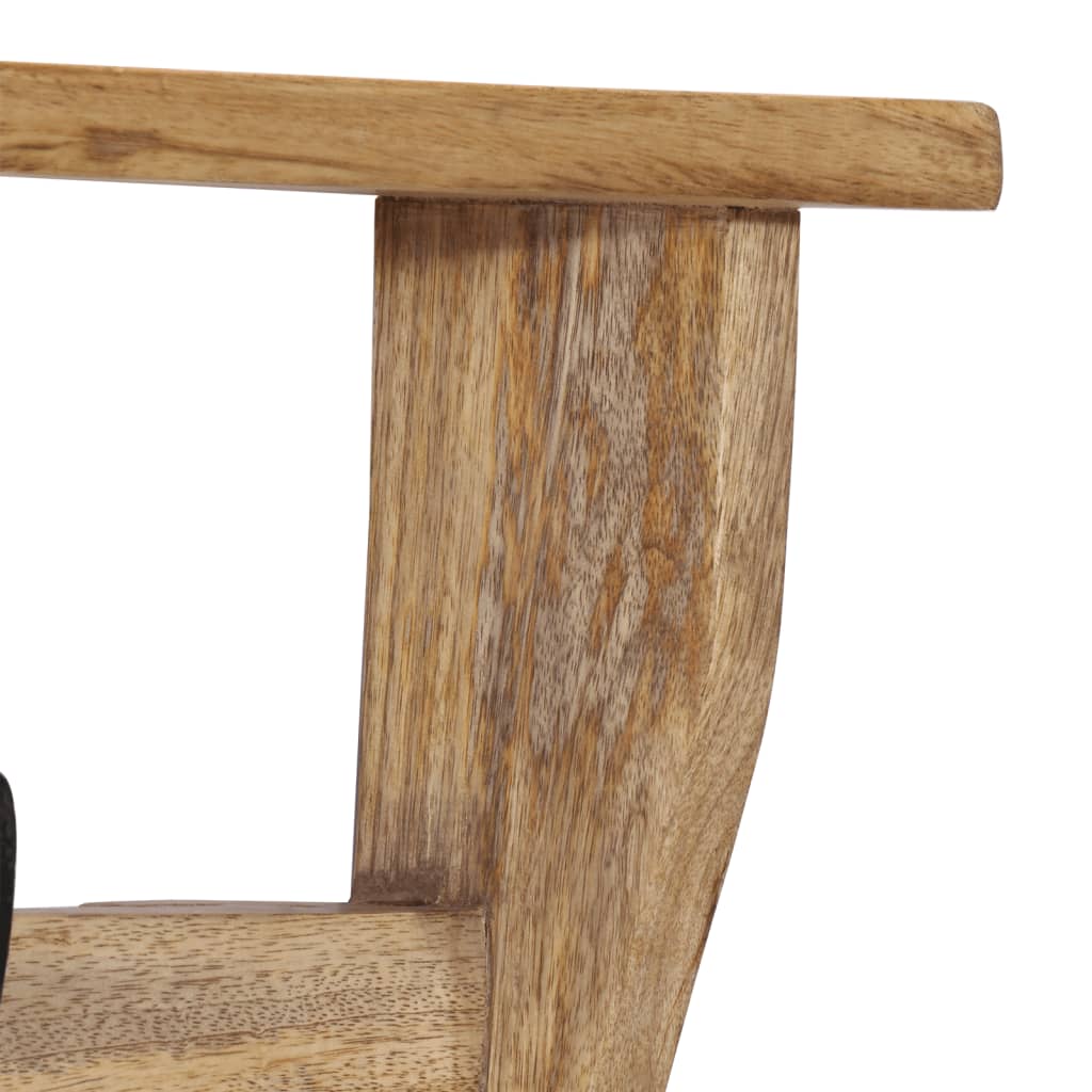 vidaXL Κρεμάστρα Τοίχου με 4 Γάντζους από Μασίφ Ξύλο Μάνγκο