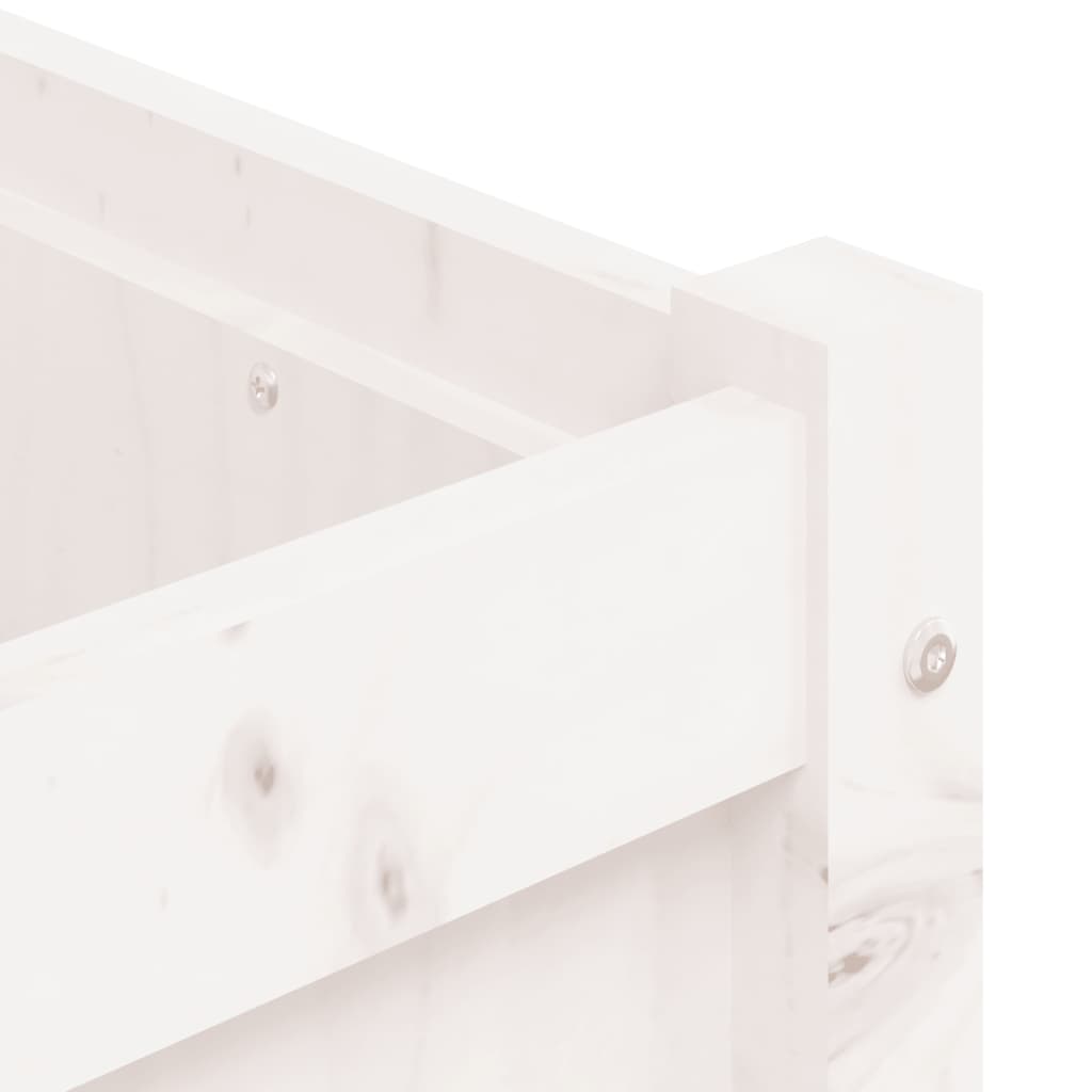 vidaXL Ζαρντινιέρα Λευκή 180x50x50 εκ. από Μασίφ Ξύλο Πεύκου