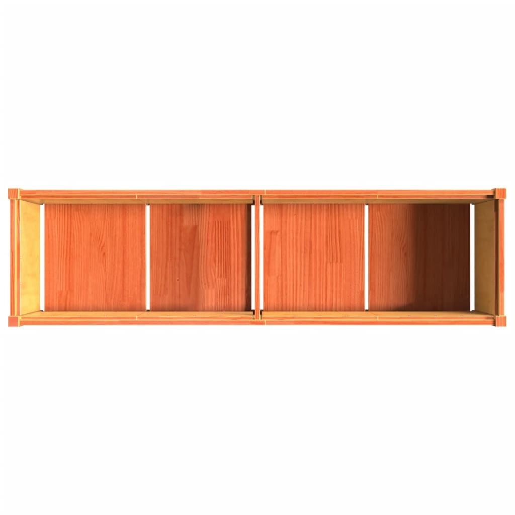 vidaXL Ζαρντινιέρα Καφέ Κεριού 180 x 50 x 50 εκ. από Μασίφ Ξύλο Πεύκου