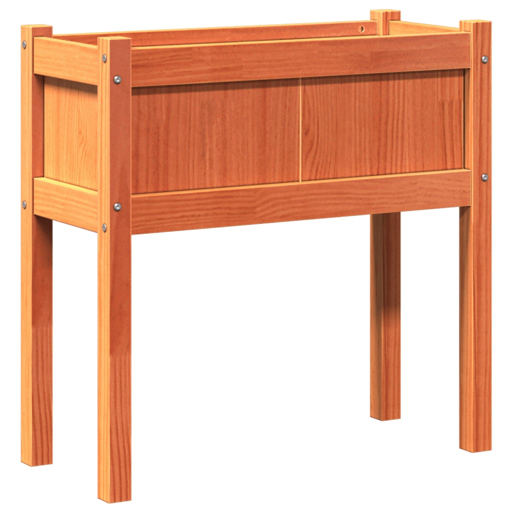 vidaXL Ζαρντινιέρες με Πόδια Καφέ Κεριού 70x31x70 εκ Μασίφ Ξύλο Πεύκου