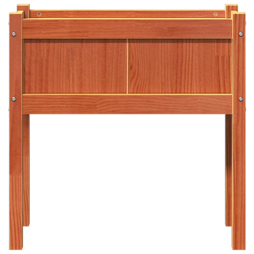 vidaXL Ζαρντινιέρες με Πόδια 2 τεμ. Καφέ Κεριού από Μασίφ Ξύλο Πεύκου