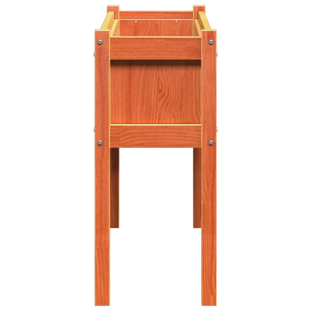 vidaXL Ζαρντινιέρα με Πόδια Καφέ Κεριού 110x31x70εκ. Μασίφ Ξύλο Πεύκου