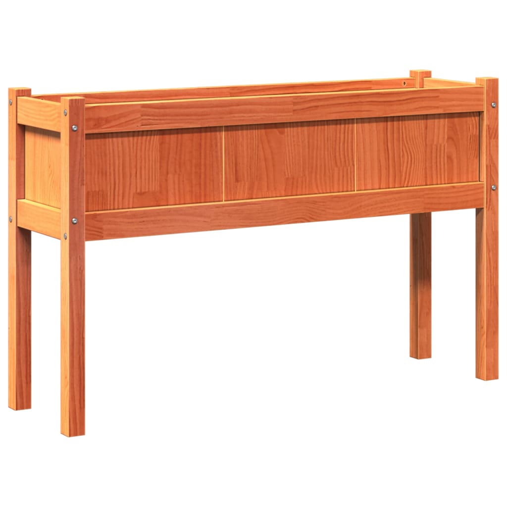 vidaXL Ζαρντινιέρα με Πόδια Καφέ Κεριού 110x31x70εκ. Μασίφ Ξύλο Πεύκου