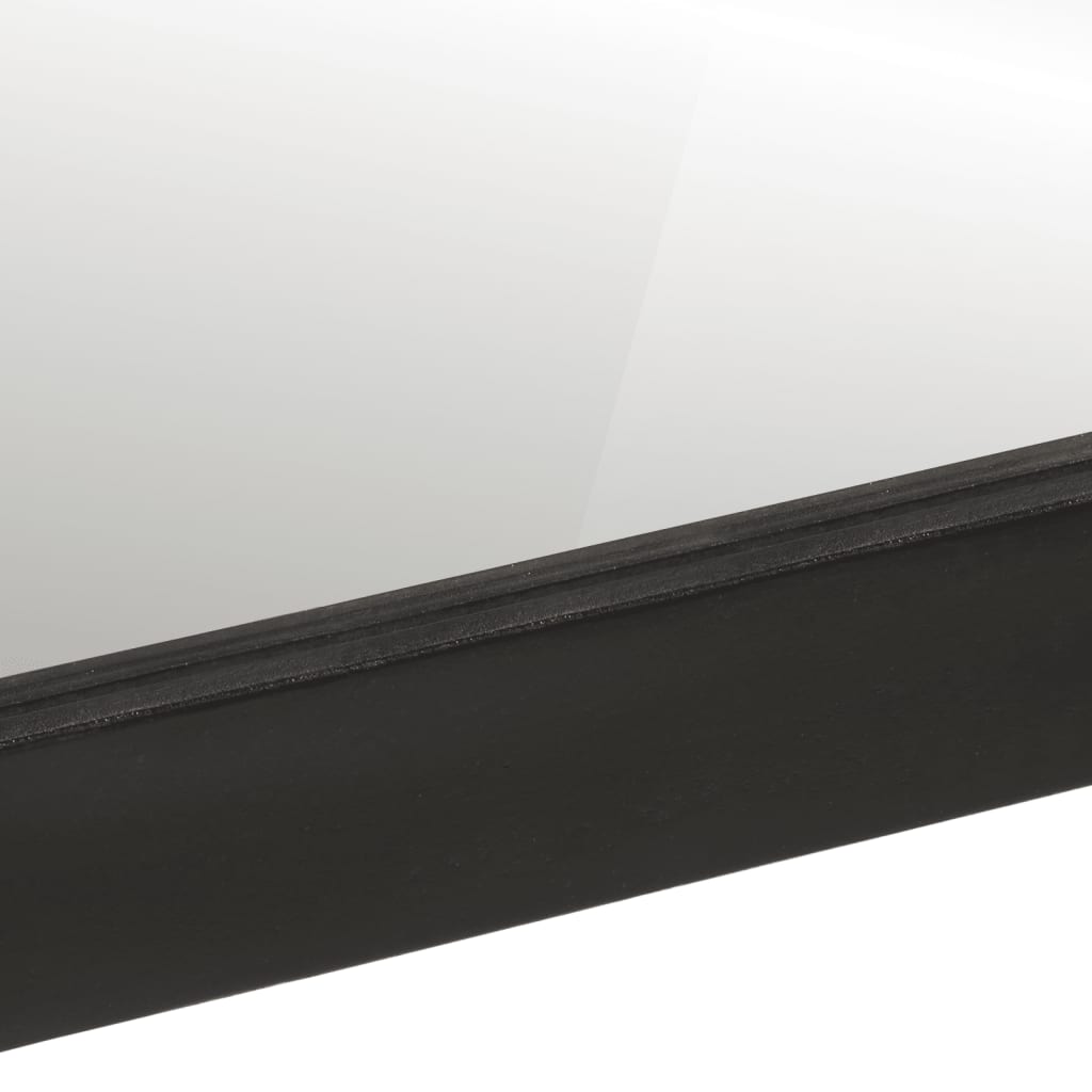 vidaXL Καθρέφτης Μπάνιου 55x1x60 εκ. από Γυαλί και Μασίφ Ξύλο Μάνγκο