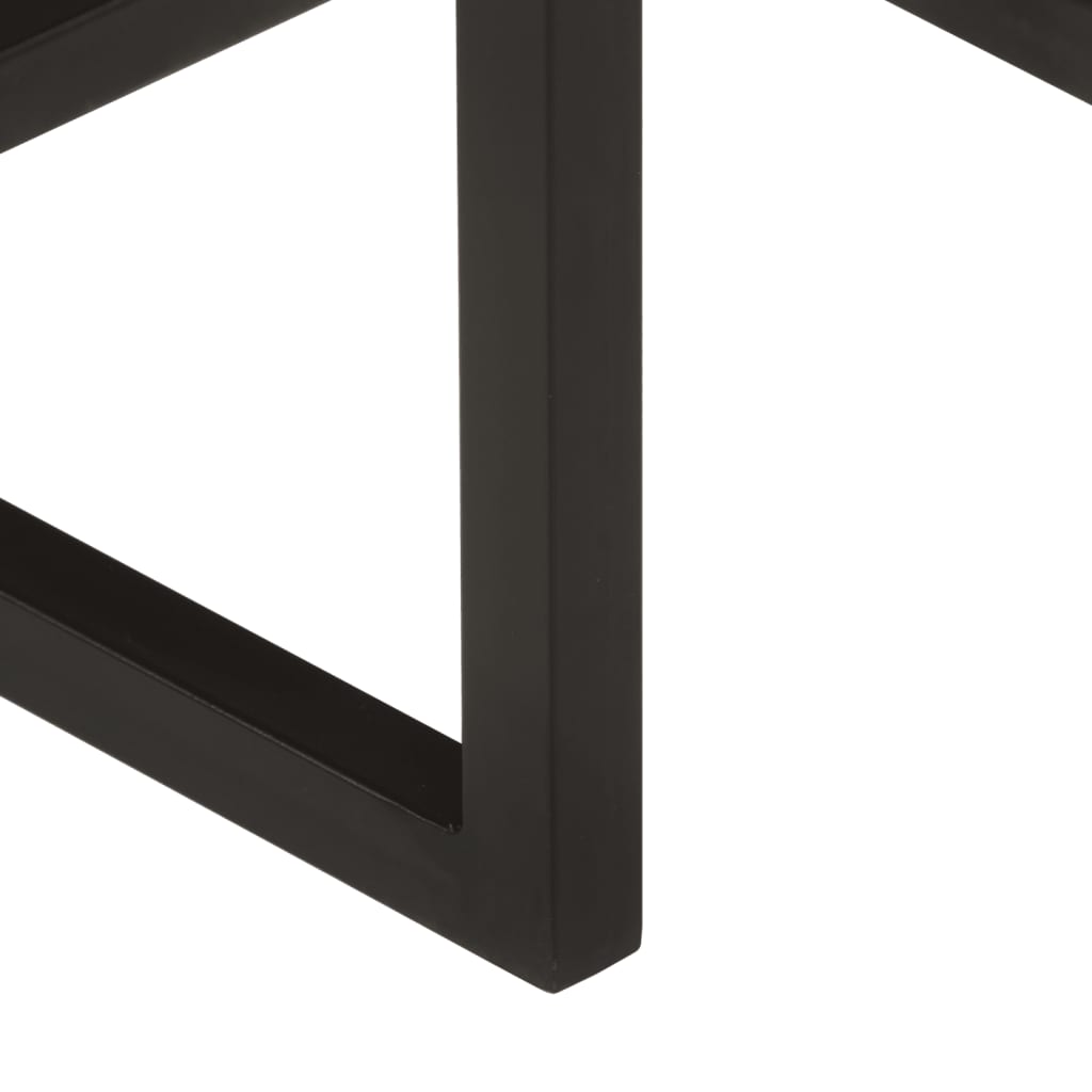 vidaXL Τραπεζάκια Ζιγκόν 3 τεμ. από Μασίφ Ξύλο Μάνγκο και Σίδερο