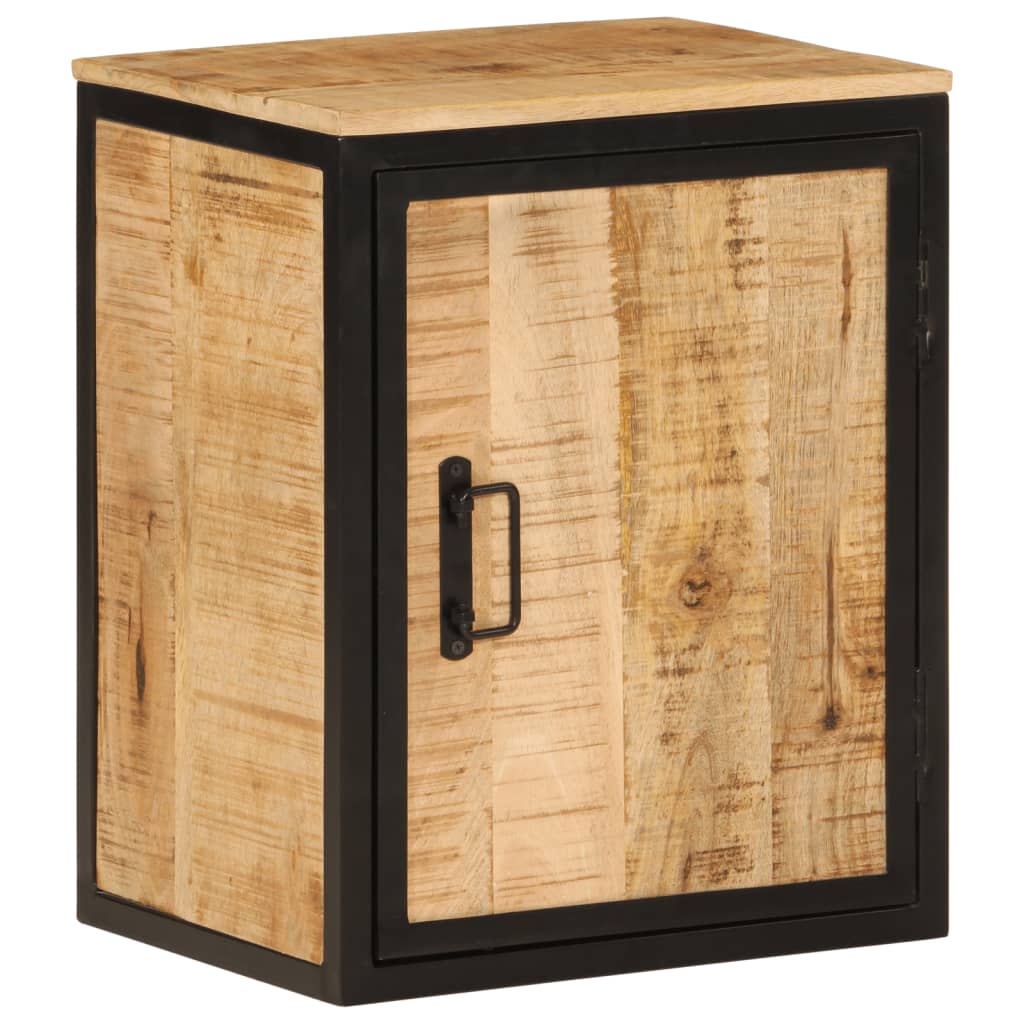 vidaXL Ντουλάπι Μπάνιου 40 x 30 x 50 εκ. Μασίφ Ξύλο Μάνγκο και Σίδηρος