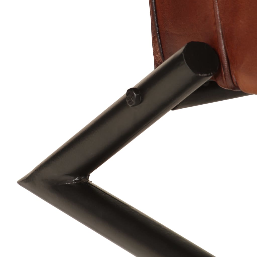 vidaXL Πολυθρόνα Καφέ από Γνήσιο Δέρμα