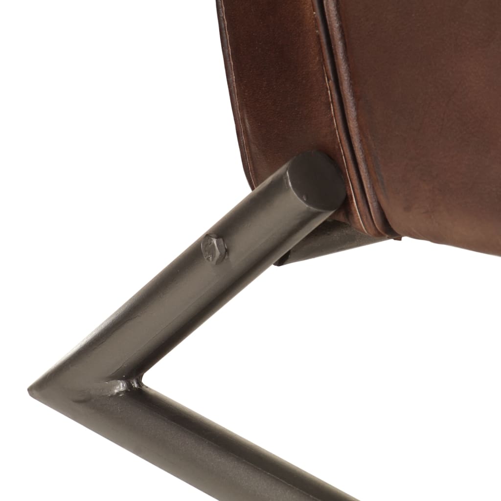 vidaXL Πολυθρόνα Καφέ από Γνήσιο Δέρμα