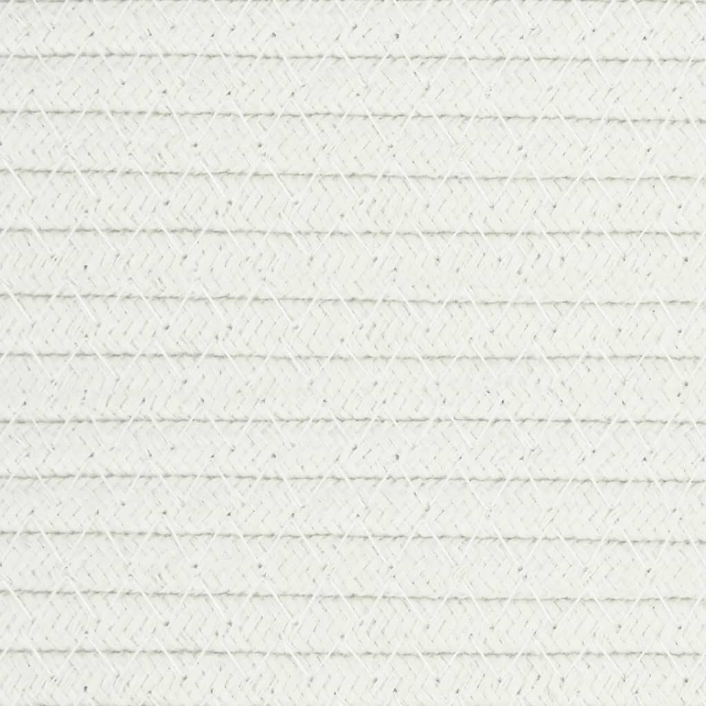 vidaXL Καλάθια Αποθήκευσης 2 τεμ. Μπεζ/Λευκό Ø28x28 εκ. Βαμβακερά