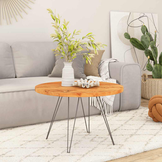 vidaXL Επιφάνεια Τραπεζιού Στρογγυλή Ø40x3,8 εκ. Μασίφ Ξύλο Ακακίας