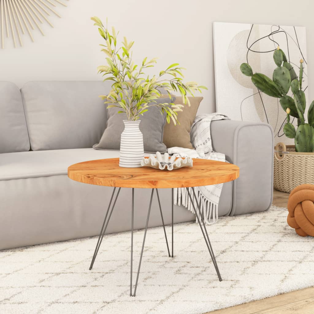 vidaXL Επιφάνεια Τραπεζιού Στρογγυλή Ø50x3,8 εκ. Μασίφ Ξύλο Ακακίας