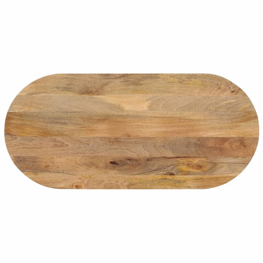 vidaXL Επιφάνεια Τραπεζιού Οβάλ 120x60x2,5 εκ. Μασίφ Ξύλο Μάνγκο