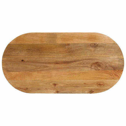 vidaXL Επιφάνεια Τραπεζιού Οβάλ 140x60x2,5 εκ. Μασίφ Ξύλο Μάνγκο